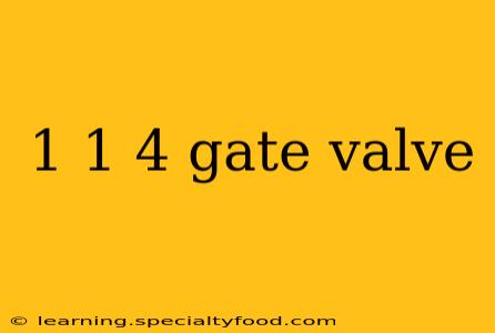 1 1 4 gate valve