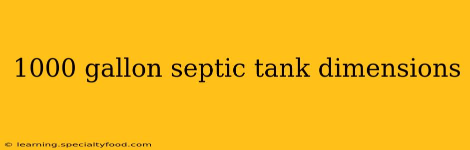 1000 gallon septic tank dimensions