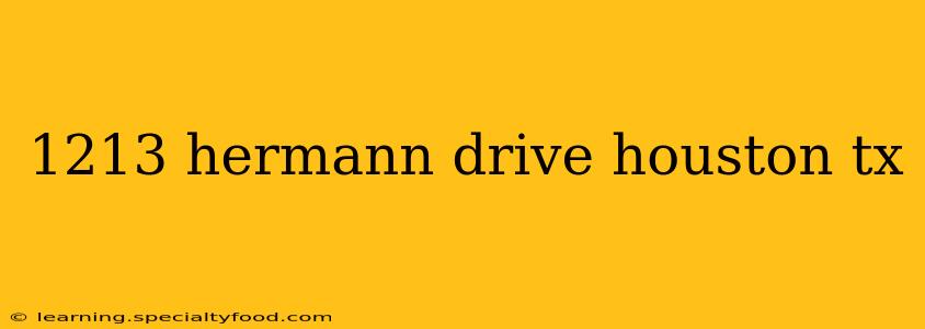 1213 hermann drive houston tx