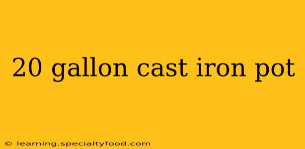 20 gallon cast iron pot