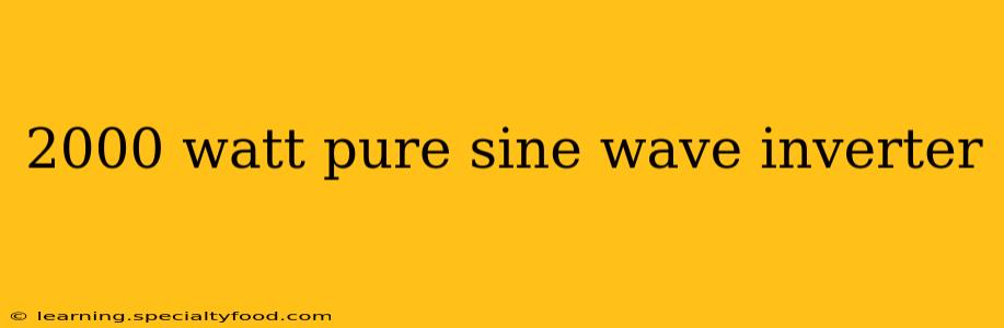 2000 watt pure sine wave inverter