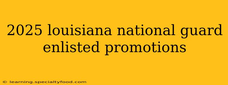 2025 louisiana national guard enlisted promotions
