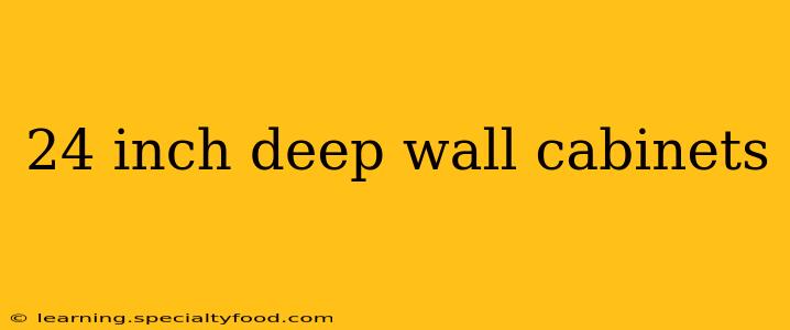 24 inch deep wall cabinets