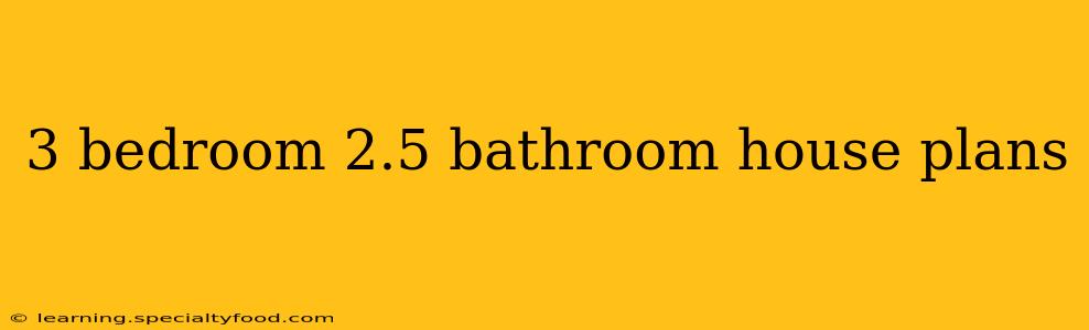 3 bedroom 2.5 bathroom house plans