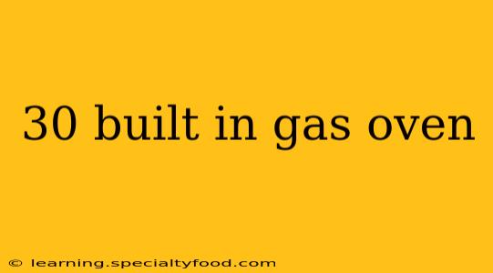 30 built in gas oven