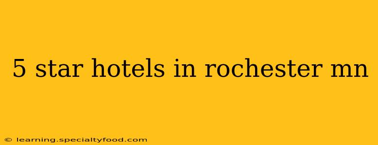 5 star hotels in rochester mn