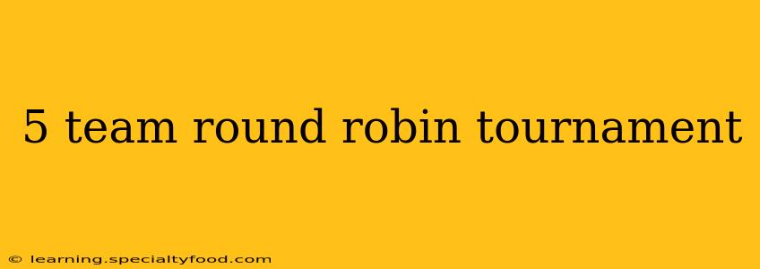 5 team round robin tournament