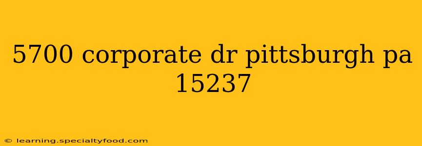 5700 corporate dr pittsburgh pa 15237