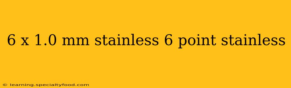 6 x 1.0 mm stainless 6 point stainless