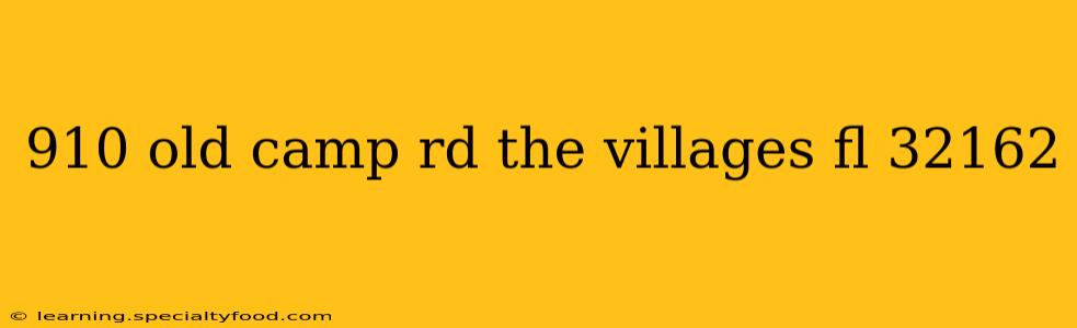 910 old camp rd the villages fl 32162