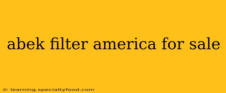 abek filter america for sale