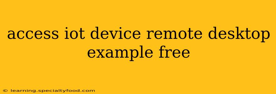 access iot device remote desktop example free