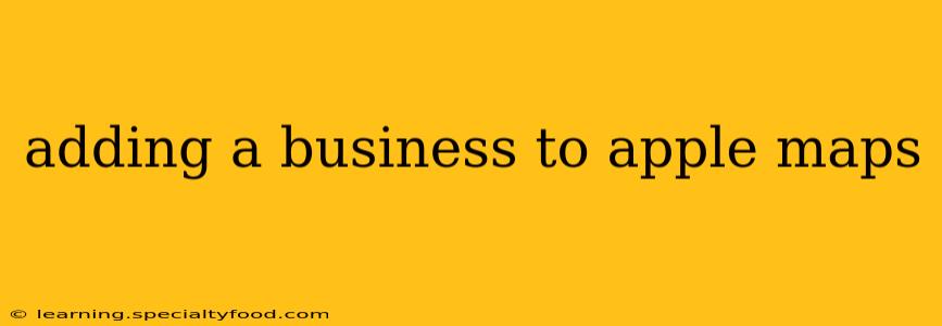adding a business to apple maps