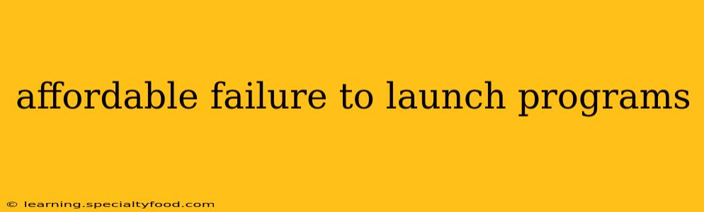 affordable failure to launch programs