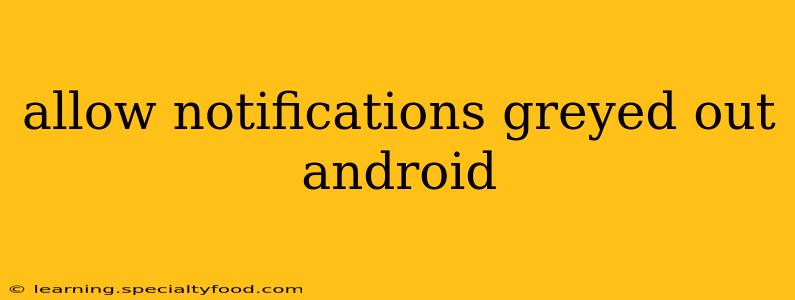 allow notifications greyed out android