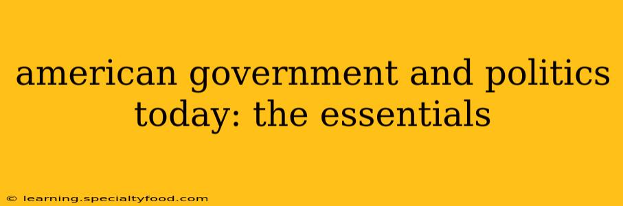american government and politics today: the essentials