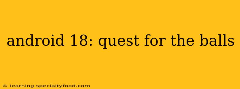 android 18: quest for the balls