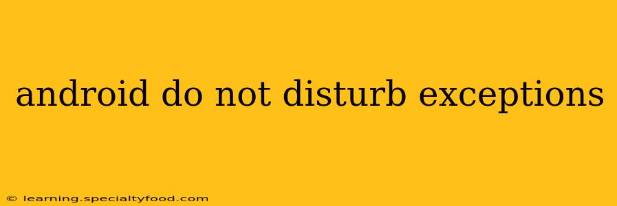 android do not disturb exceptions