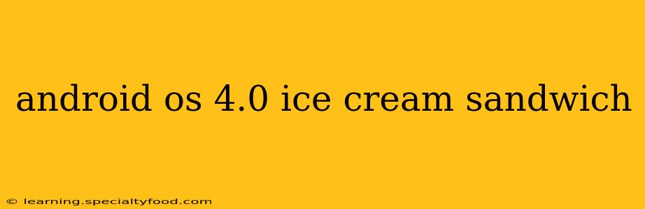 android os 4.0 ice cream sandwich