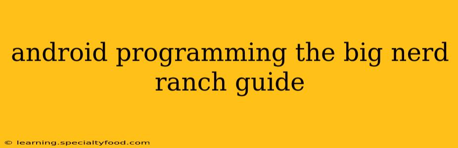android programming the big nerd ranch guide