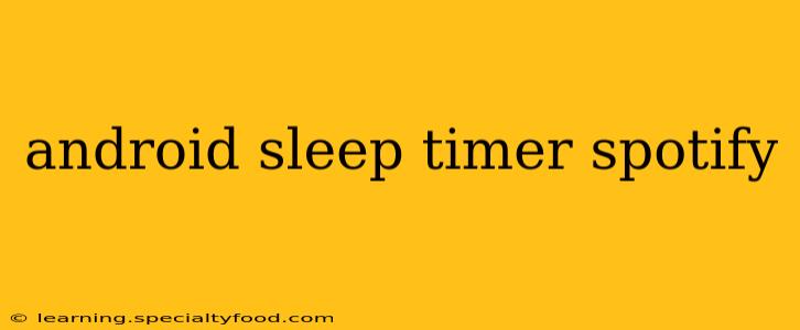 android sleep timer spotify