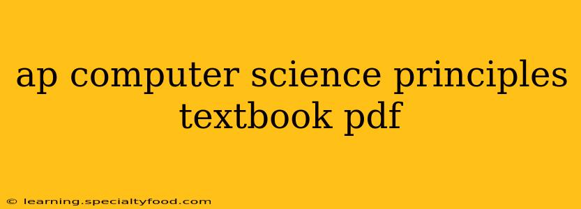 ap computer science principles textbook pdf
