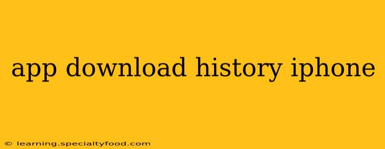 app download history iphone