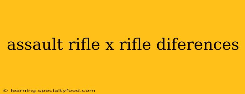 assault rifle x rifle diferences