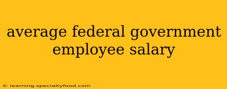 average federal government employee salary
