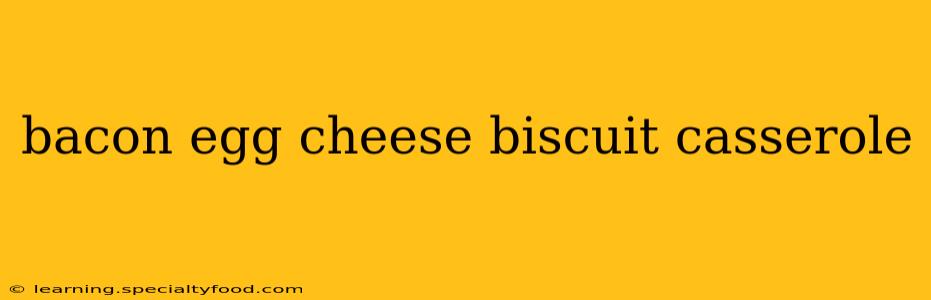 bacon egg cheese biscuit casserole