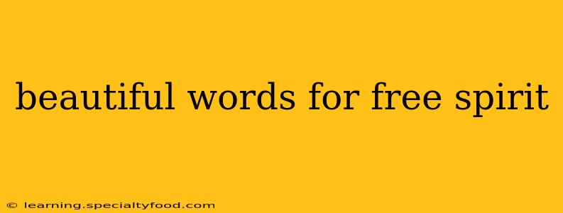 beautiful words for free spirit