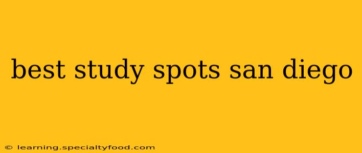 best study spots san diego