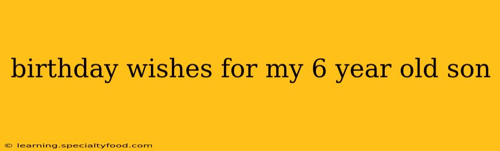 birthday wishes for my 6 year old son