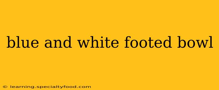 blue and white footed bowl
