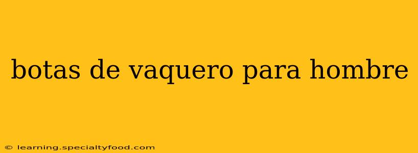 botas de vaquero para hombre