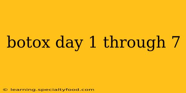 botox day 1 through 7