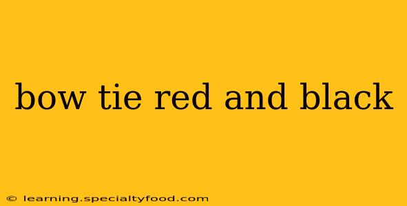 bow tie red and black