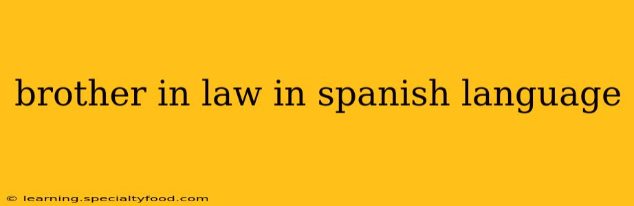 brother in law in spanish language
