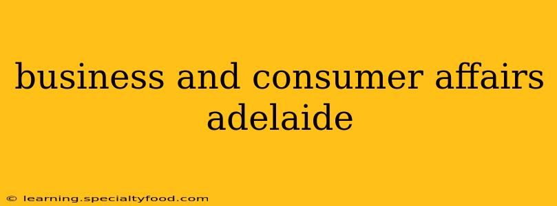 business and consumer affairs adelaide
