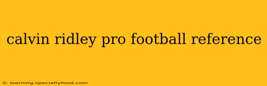 calvin ridley pro football reference