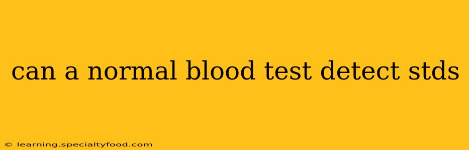 can a normal blood test detect stds