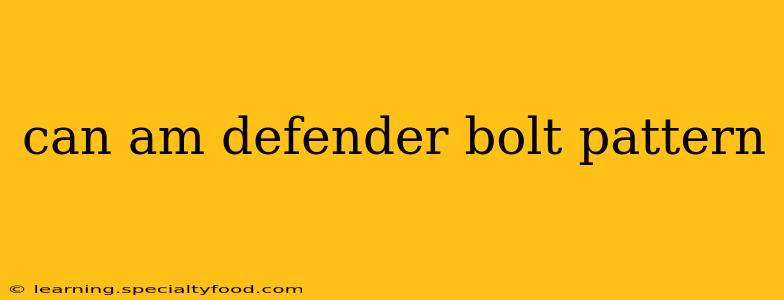 can am defender bolt pattern