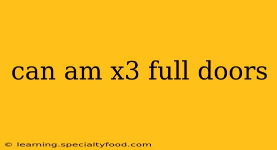 can am x3 full doors
