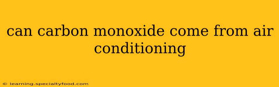 can carbon monoxide come from air conditioning