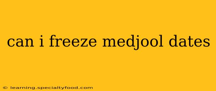 can i freeze medjool dates