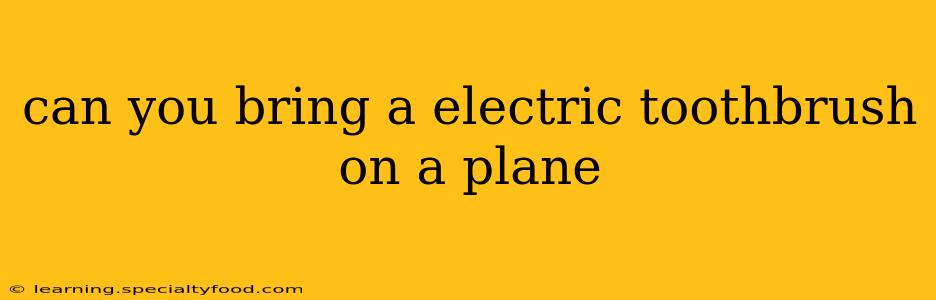 can you bring a electric toothbrush on a plane