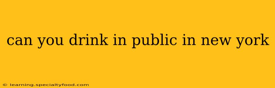 can you drink in public in new york