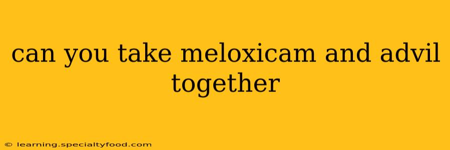 can you take meloxicam and advil together