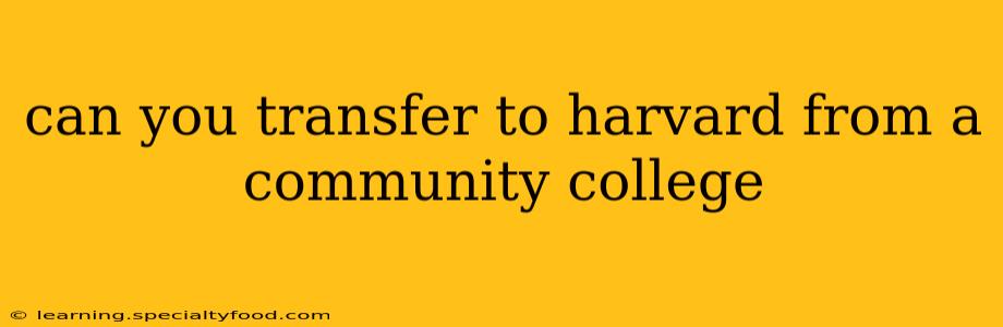 can you transfer to harvard from a community college