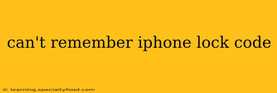can't remember iphone lock code